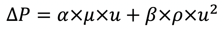 Initial pressure loss formula